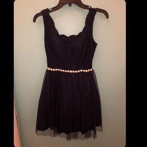 Navy blue HOMECOMING dress, worn once!